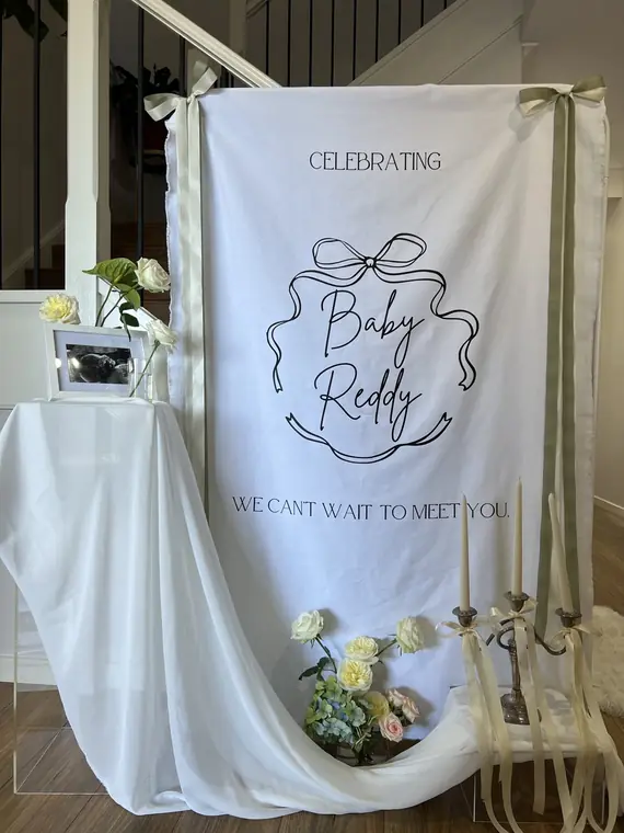 Baby Reddy baby shower welcome banner